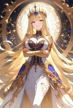 女神大人刻上淫纹，把女神按在地上爆肏，但没想到女神大人反客为主榨干对方，将对方榨精致死，然后女神大人渐渐堕落到只知道吃鸡巴甚至和自己的人民们开启淫趴